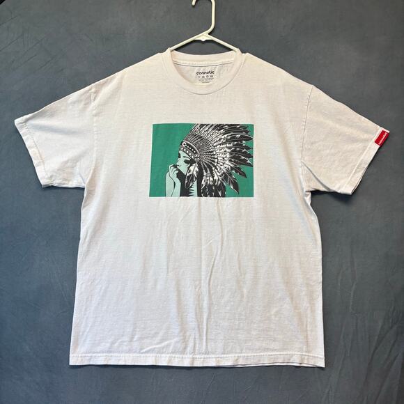Connetic Native Tee Shirt Feather Headdress Beautiful Sexy Graphic Print Skater - Picture 1 of 13